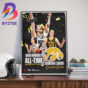 Congrats Caitlin Clark NCAA Womens All-Time Scoring Leader Art Decorations Poster Canvas