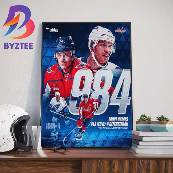 Congrats John Carlson 984 NHL Game Played For The Most Games Played By A Defenseman Art Decorations Poster Canvas