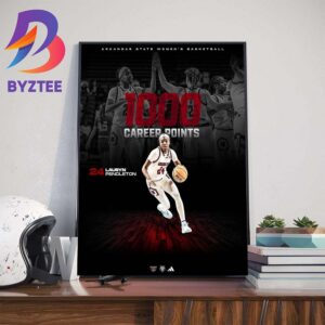 Congrats Lauryn Pendleton 1000 Career Points of Arkansas State Womens Basketball Art Decorations Poster Canvas