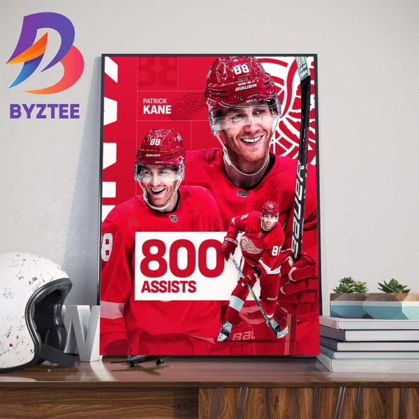 Congrats Patrick Kane 800 NHL Assists in Career Art Decorations Poster Canvas