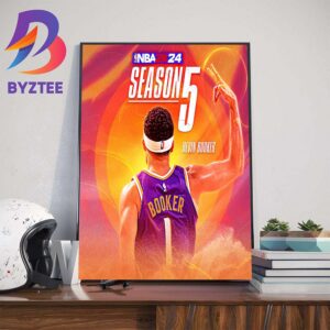 Devin Booker on Cover NBA 2K24 Season 5 Art Decor Poster Canvas
