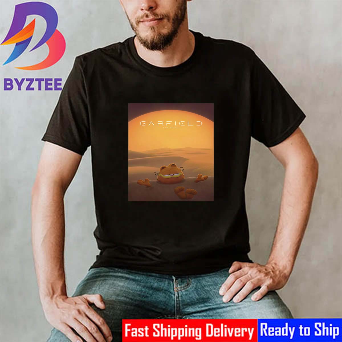 Dunns Clothing, Garfield Tee _ 116918 _ Ocre