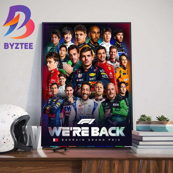 F1 We Are Back at Bahrain GP Art Decorations Poster Canvas