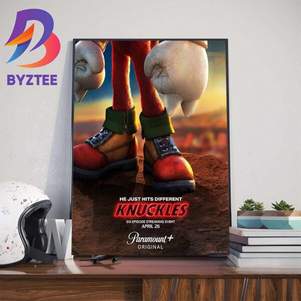 Knuckles He Just Hits Different Official Poster Art Decorations Poster Canvas