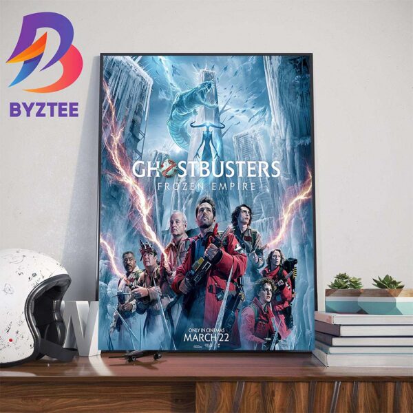 Official Ghostbusters Frozen Empire Movie Poster Art Decorations Poster Canvas