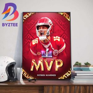 Patrick Mahomes MVP Super Bowl LVIII Champions Art Decorations Poster Canvas