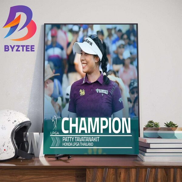 Patty Tavatanakit Wins The 2024 Honda LPGA Thailand Art Decorations Poster Canvas