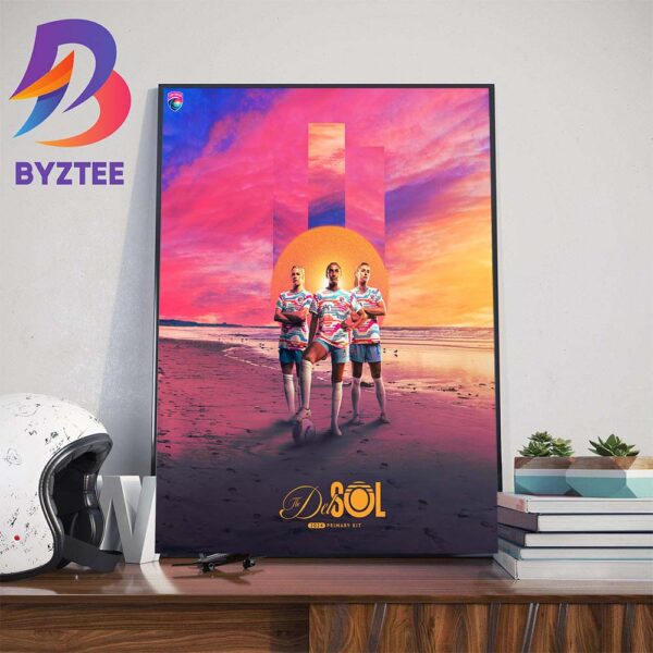 San Diego Wave FC The Del Sol 2024 Primary Kit Art Decorations Poster Canvas