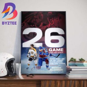 The Legend Nathan MacKinnon 26 Game Home Point Streak Art Decorations Poster Canvas