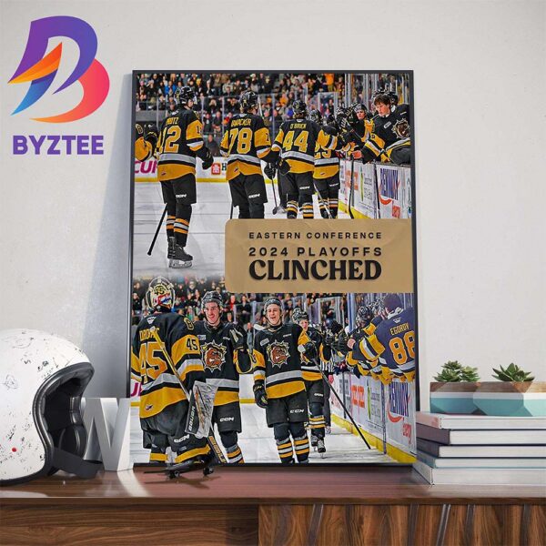 The Playoffs Are Coming To The Civic Centre Brantford Bulldogs Eastern Conference 2024 Playoffs Clinched Art Decorations Poster Canvas