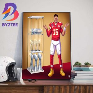 The Winner Super Bowl LVIII Patrick Mahomes Trophy Collection Art Decorations Poster Canvas