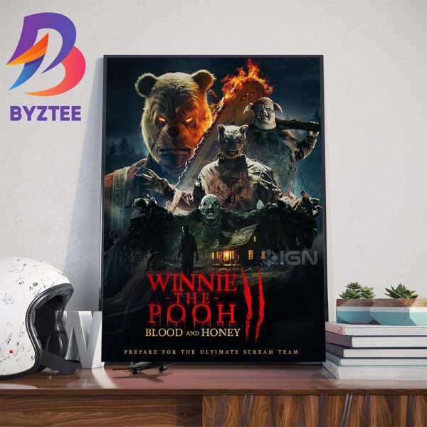 Winnie-the-Pooh 2 Blood And Honey Prepare For The Ultimate Scream Team Art Decorations Poster Canvas