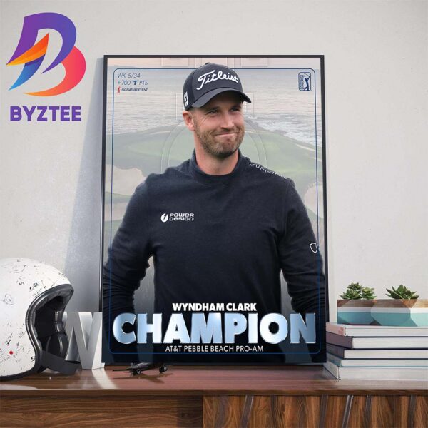 Wyndham Clark Champion AT And T Pebble Beach Pro-Am Art Decorations Poster Canvas