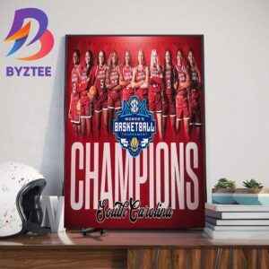 2024 SEC Womens Basketball Tournament Champions Are South Carolina Gamecocks Womens Basketball Art Decorations Poster Canvas