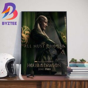Aemond Targaryen All Must Choose Team Green In House Of The Dragon Wall Decor Poster Canvas