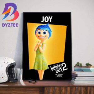 Amy Poehler Voices Joy In Inside Out 2 Disney And Pixar Official Poster Art Decorations Poster Canvas