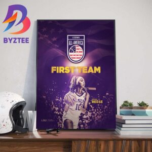 Angel Reese Is A USBWA First Team All-American Wall Decor Poster Canvas