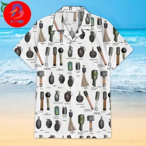 Armory Bomb Grenade Explosion Cuban Collar For Family Vacation Tropical Summer Hawaiian Shirt