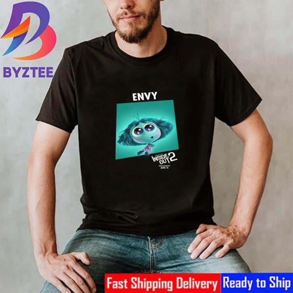 Ayo Edebiri Voices Envy In Inside Out 2 Disney And Pixar Official Poster Vintage T-Shirt