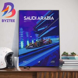 BWT Alpine F1 Team Race Week Round 2 in Jeddah 2024 Saudi Arabian GP Wall Decor Poster Canvas