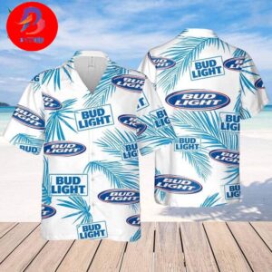 Bud Light Premium For Family Vacation Tropical Summer Hawaiian Shirt Palm Leaves Pattern Beer Lovers Gift