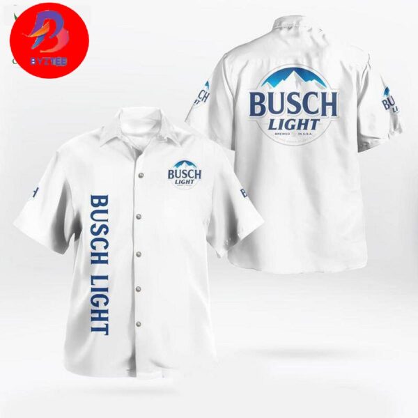 Busch Light For Family Vacation Tropical Summer Hawaiian Shirt Classic Brewed In USA For Beer Lovers