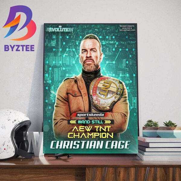 Christian Cage And Still AEW TNT Champion Wall Decor Poster Canvas