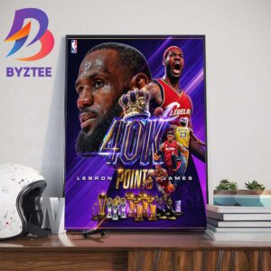 Congrats LeBron James Is The Scoring King Surpasses 40K Career Points Wall Decor Poster Canvas