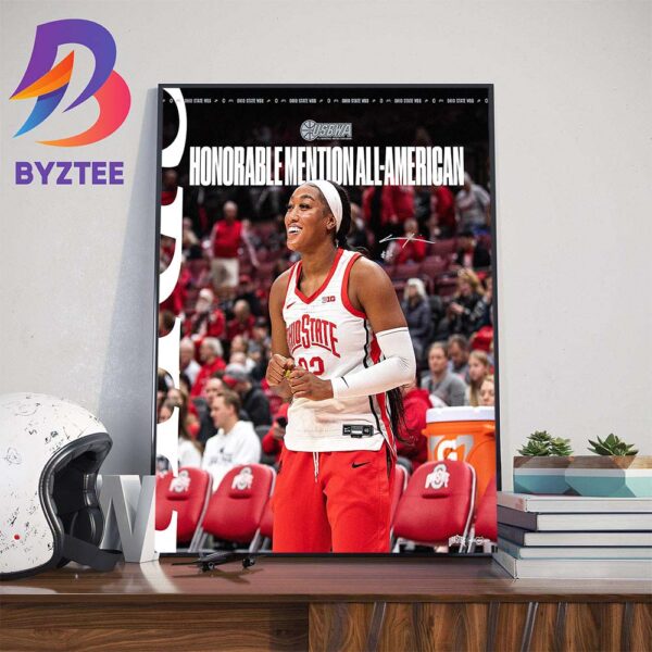 Cotie McMahon Is A USBWA Honorable Mention All-American Wall Decor Poster Canvas