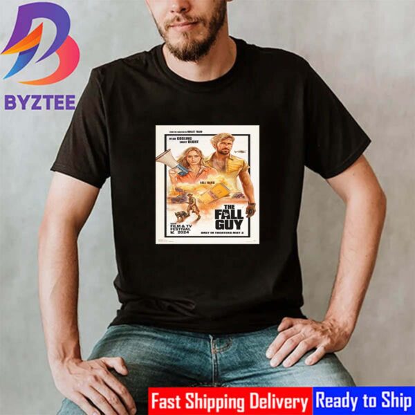 Fall Hard The Fall Guy Official Poster With Starring Ryan Gosling And Emily Blunt Vintage T-Shirt