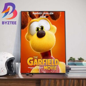 Harvey Guillen As Odie In The Garfield Movie Official Poster Wall Decor Poster Canvas