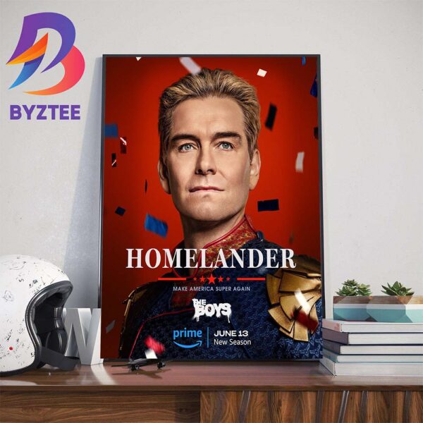 Homelander Make America Super Again The Boys Season 4 Official Poster Wall Decor Poster Canvas