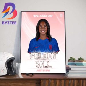 Jaedyn Shaw Is The Golden Ball Concacaf W 2024 Gold Cup Art Decorations Poster Canvas
