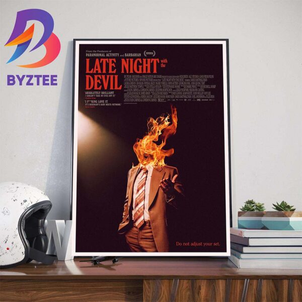 Late Night With The Devil Official Poster Art Decorations Poster Canvas