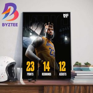 Lebron James Drops A Triple-Double As The Lakers Beat The Grizzlies Wall Decor Poster Canvas