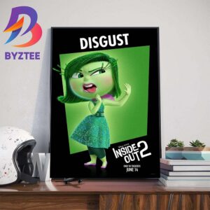 Liza Lapira Voices Disgust In Inside Out 2 Disney And Pixar Official Poster Art Decorations Poster Canvas