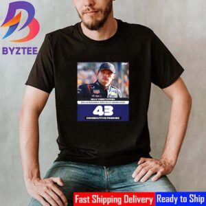 Max Verstappen From Emilia-Romagna 2022 to Saudi Arabia 2024 With 43 Consecutive Finishes Classic T-Shirt