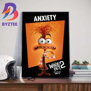 Maya Hawke Voices Anxiety In Inside Out 2 Disney And Pixar Official Poster Art Decorations Poster Canvas