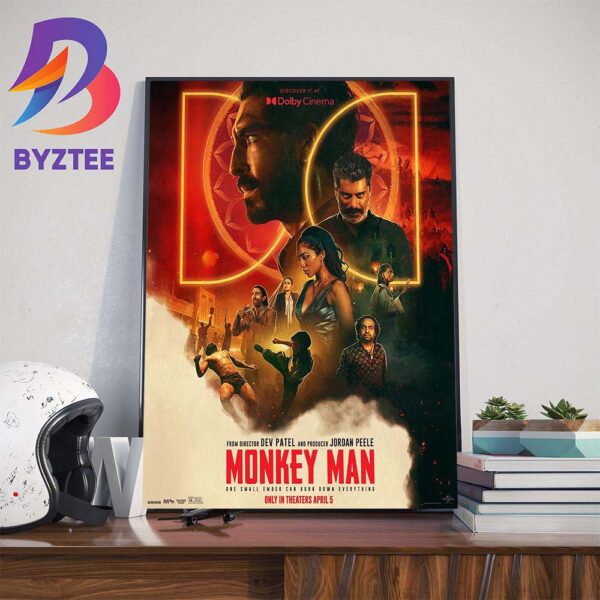 Official Dolby Cinema Poster For Monkey Man Of Dev Patel Wall Decor Poster Canvas