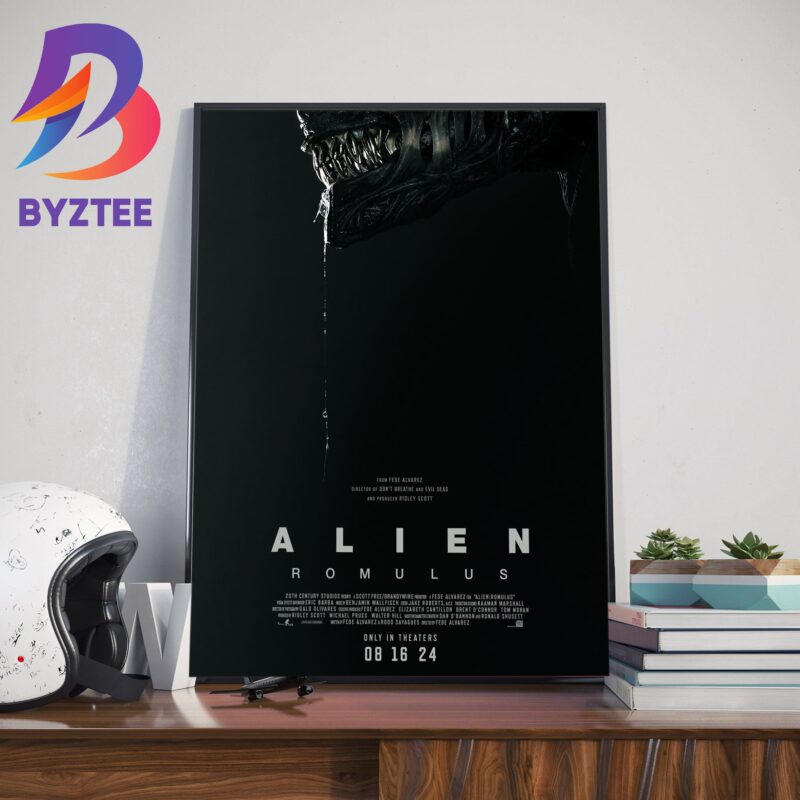 Official Poster Alien Romulus Only in Theaters August 16th 2024 Art