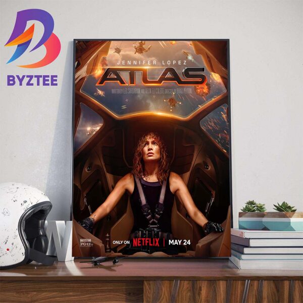 Official Poster Atlas With Starring Jennifer Lopez Art Decorations Poster Canvas