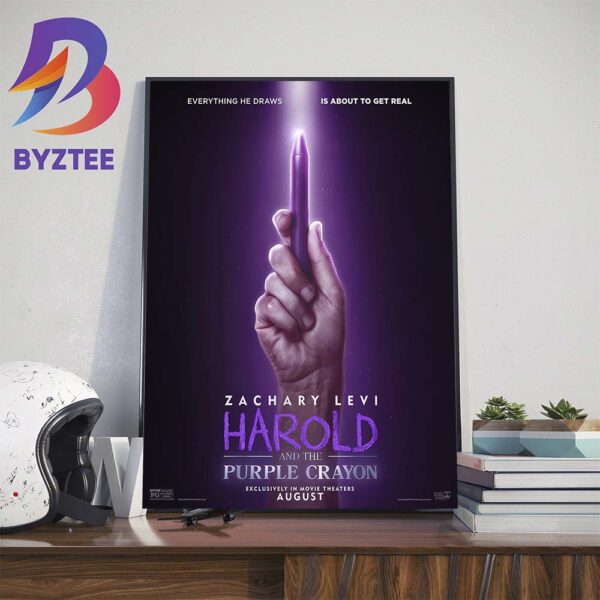 Official Poster Harold And The Purple Crayon Everything He Draws Is About To Get Real With Starring Zachary Levi Art Decorations Poster Canvas