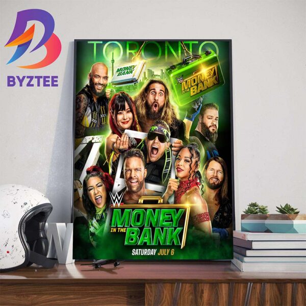 SmackDown WWE Money In The Bank And WWE NXT Heatwave Emanating From Scotiabank Arena in Toronto This July Wall Decor Poster Canvas