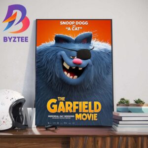 Snoop Dogg As A Cat In The Garfield Movie Official Poster Wall Decor Poster Canvas