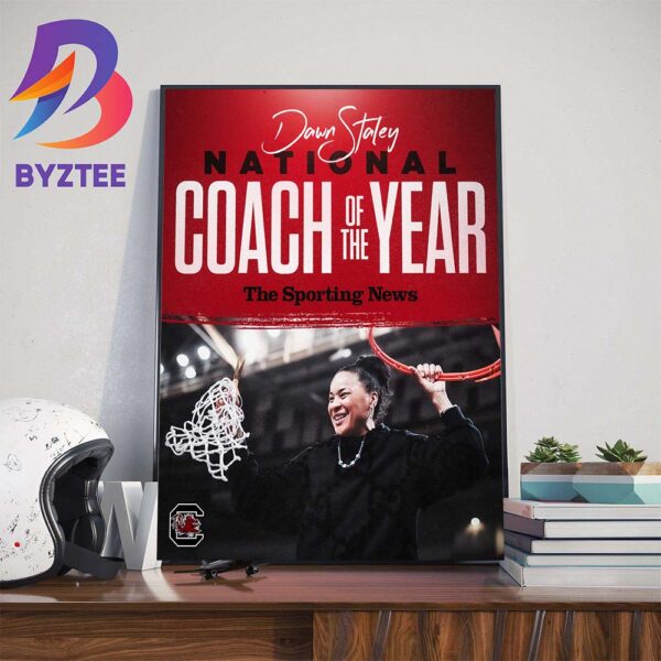 South Carolina Womens Basketball Dawn Staley Is The National Coach Of The Year by The Sporting News Wall Decor Poster Canvas