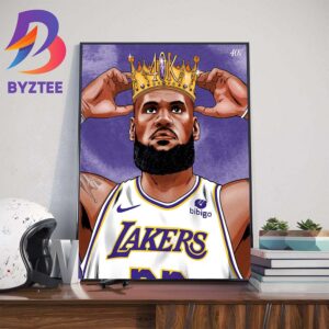 The 40King Scoring King Lebron James 40000 Career Points In NBA Wall Decor Poster Canvas