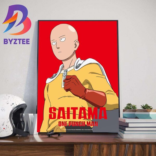 The First Poster For Saitama One Punch Man Season 3 Art Decorations Poster Canvas