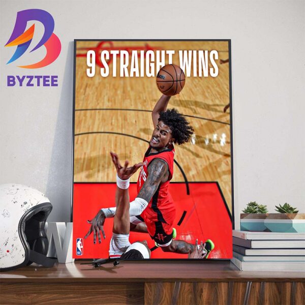 The Houston Rockets 9 Straight Wins Wall Decor Poster Canvas