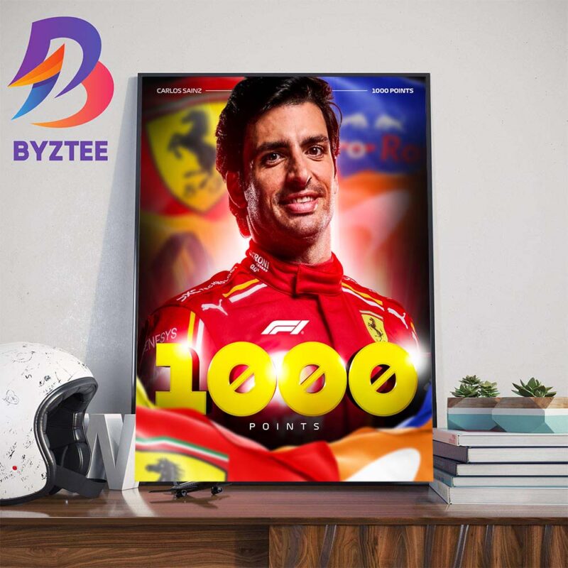 The Smooth Operator Carlos Sainz 1000 F1 Points And Counting Wall Decor ...