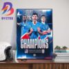 Three In A Row The USMNT Back-to-Back-to-Back Concacaf Nations League Champion Wall Decor Poster Canvas